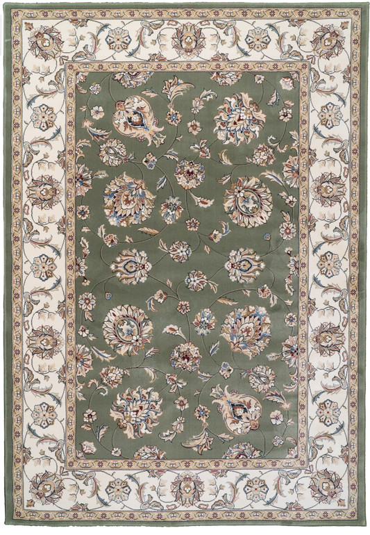 Ancient Garden 57365-4464 Green/Ivory Area Rug