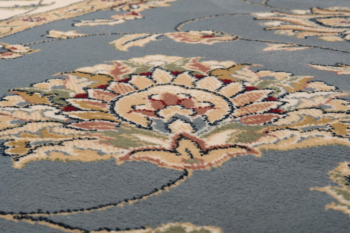 Ancient Garden 57365-5464 Light Blue/Ivory Area Rug