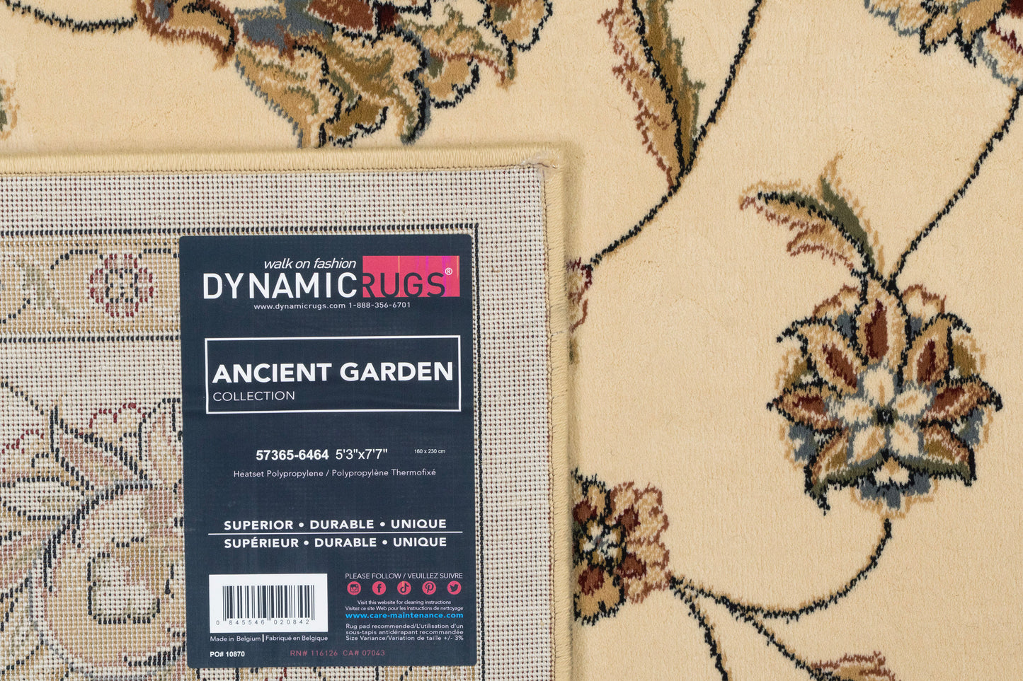Ancient Garden 57365-6464 Ivory Area Rug
