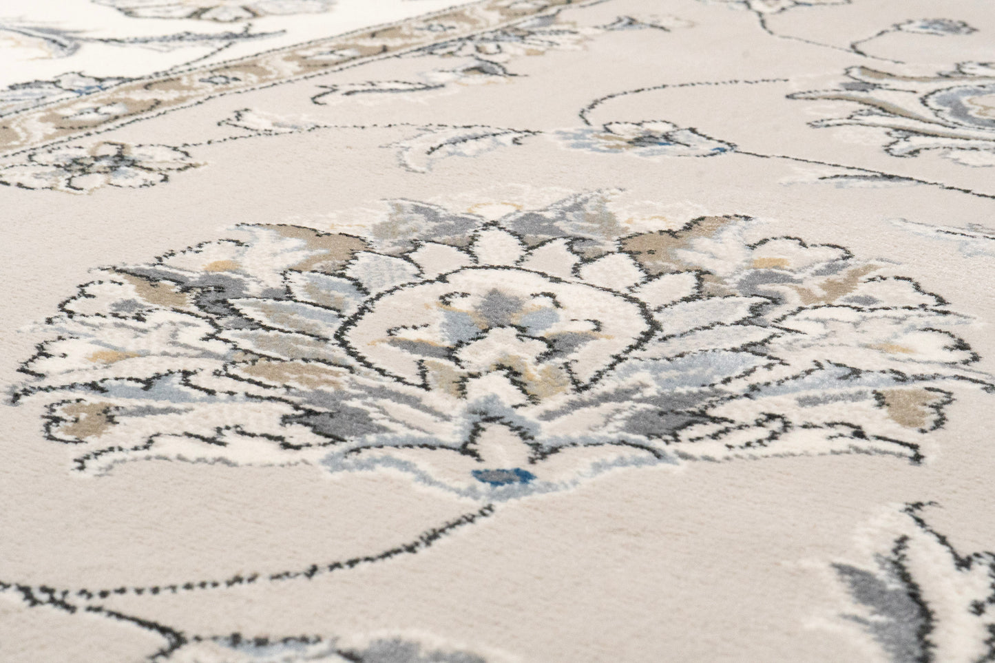 Ancient Garden 57365-9666 Grey/Cream Area Rug