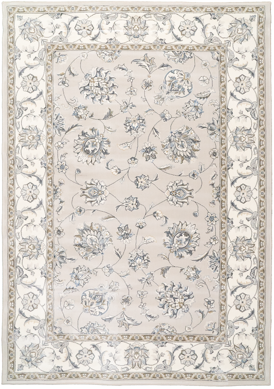 Ancient Garden 57365-9666 Grey/Cream Area Rug