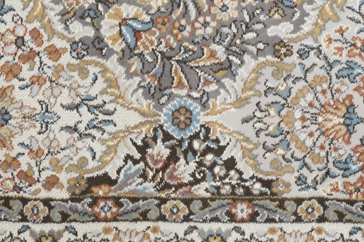 Ancient Garden 57008-3235 Brown/Blue Area Rug