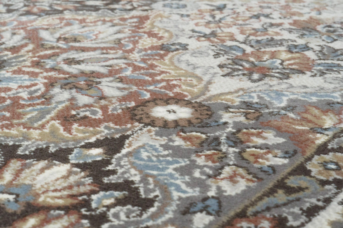 Ancient Garden 57008-3235 Brown/Blue Area Rug