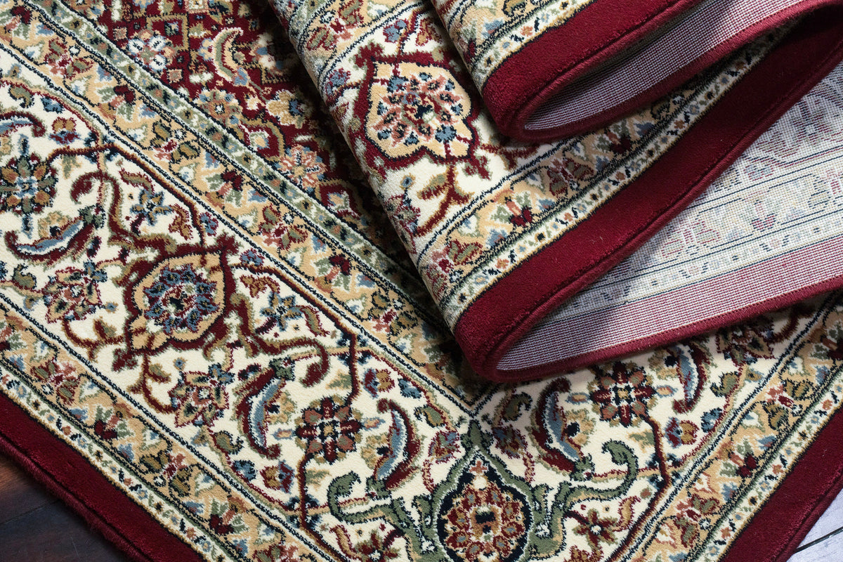 Ancient Garden 57011-1414 Red/Ivory Area Rug