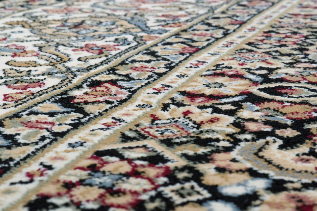 Ancient Garden 57011-3263 Black/Ivory Area Rug