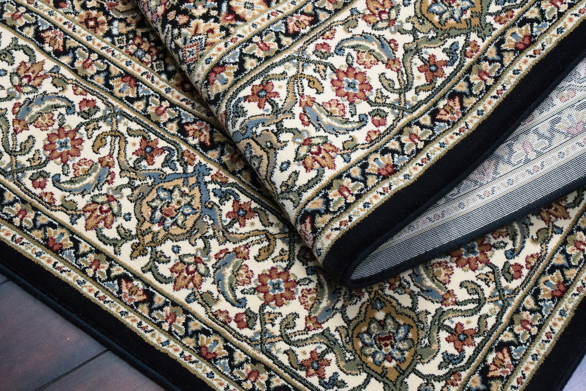Ancient Garden 57011-3263 Black/Ivory Area Rug