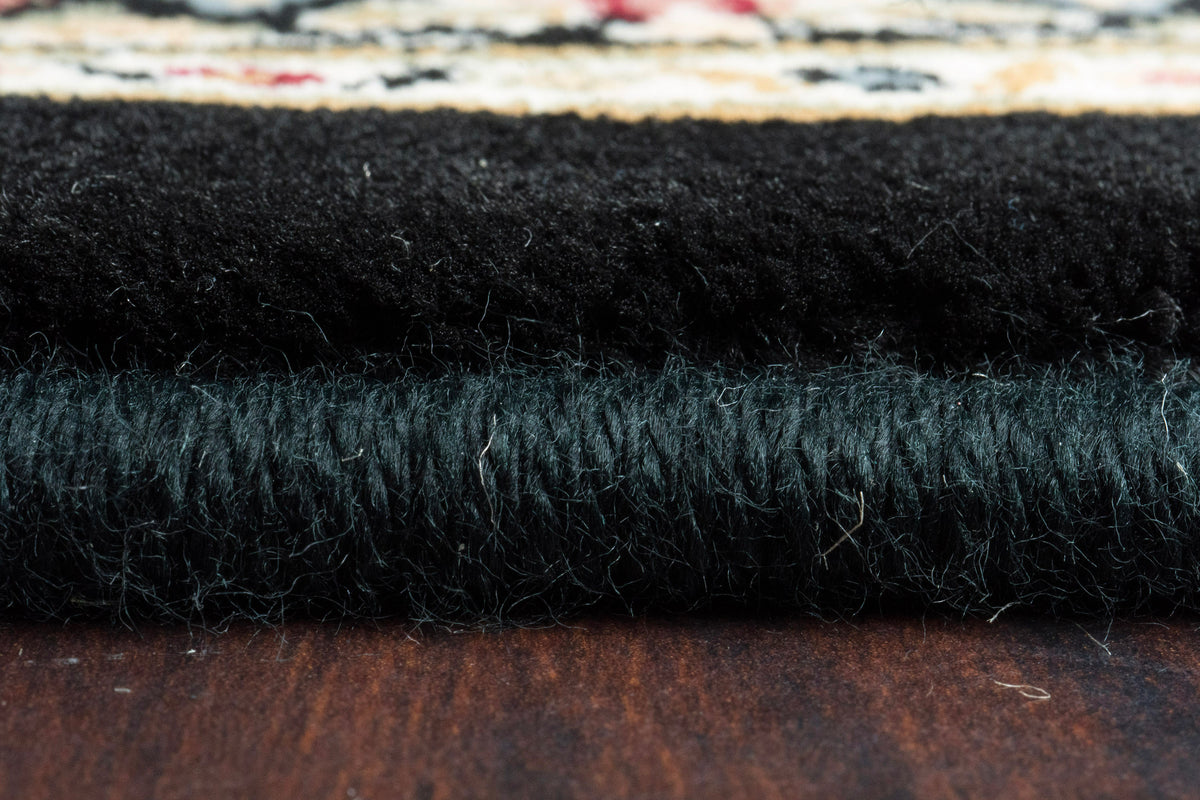 Ancient Garden 57011-3263 Black/Ivory Area Rug
