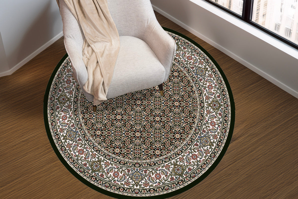 Ancient Garden 57011-3263 Black/Ivory Area Rug