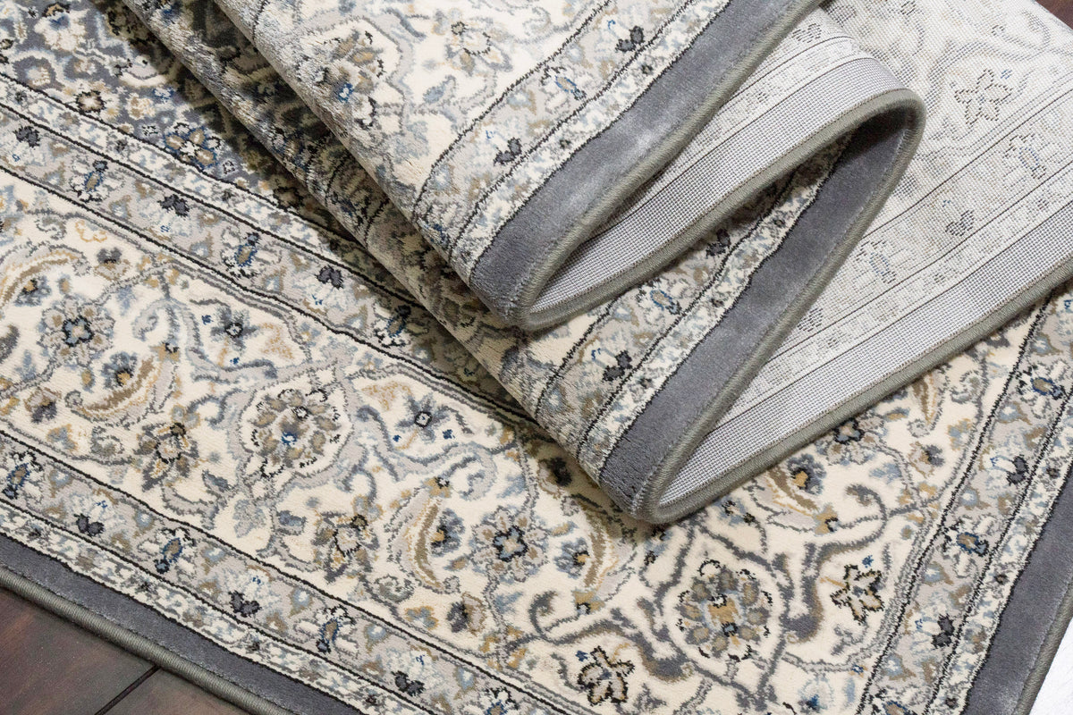 Ancient Garden 57011-5666 Grey/Cream Area Rug
