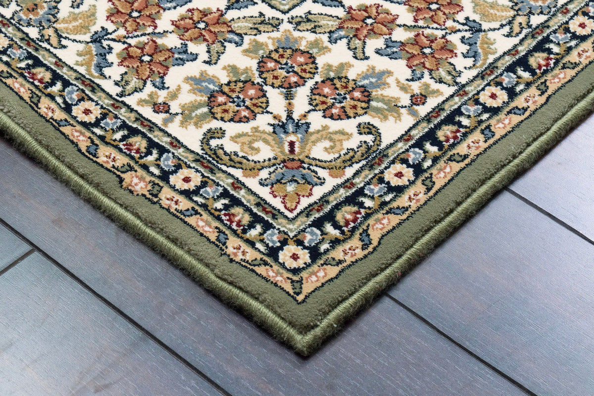 Ancient Garden 57078-4444 Green/Ivory Area Rug