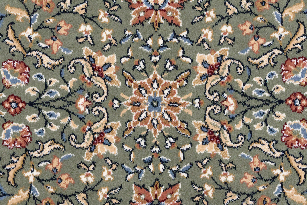 Ancient Garden 57078-4444 Green/Ivory Area Rug