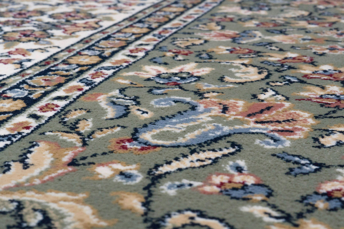 Ancient Garden 57078-4444 Green/Ivory Area Rug