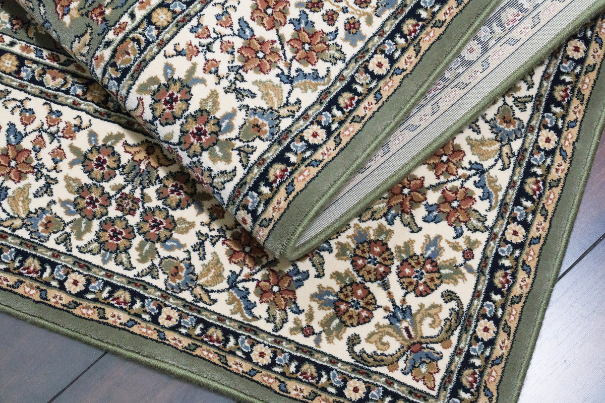 Ancient Garden 57078-4444 Green/Ivory Area Rug