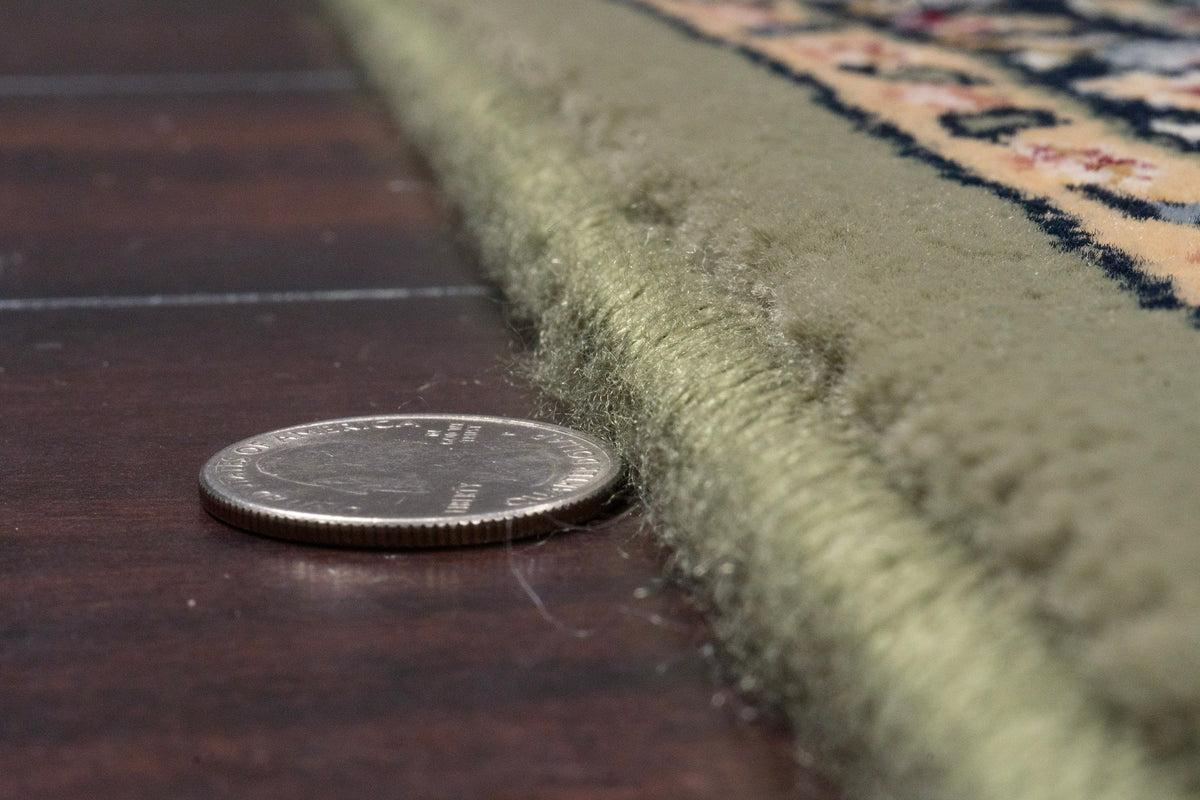 Ancient Garden 57078-4444 Green/Ivory Area Rug