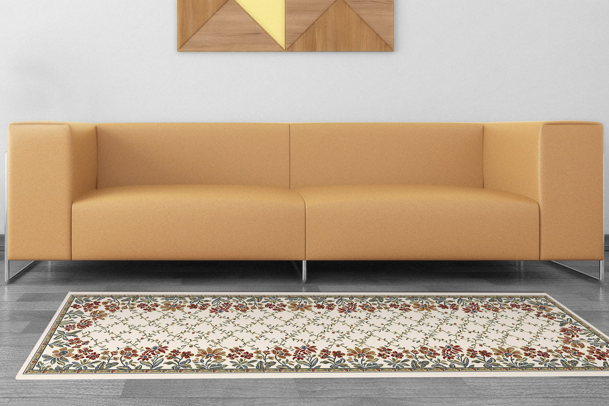 Ancient Garden 57084-6464 Ivory Area Rug