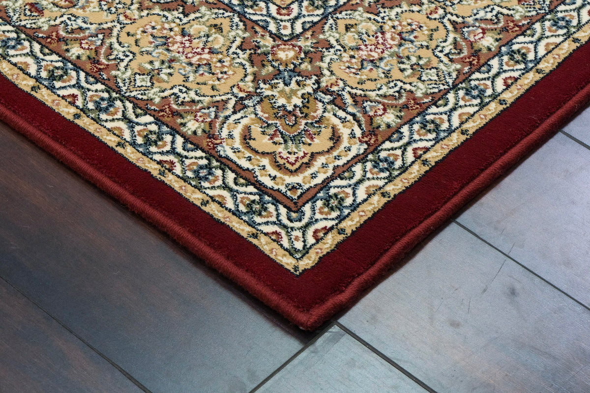 Ancient Garden 57090-1484 Red Area Rug