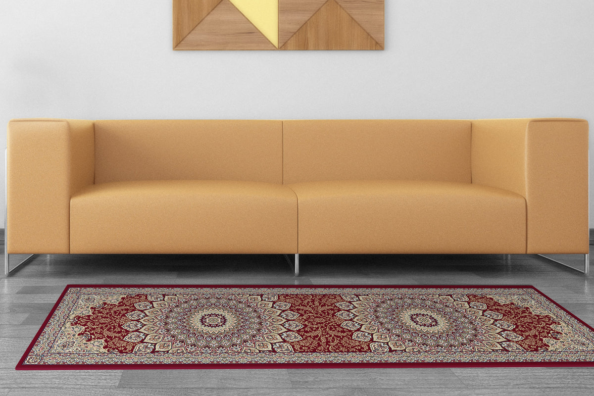Ancient Garden 57090-1484 Red Area Rug