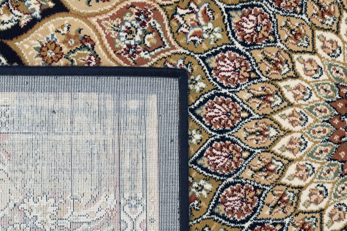 Ancient Garden 57090-3484 Navy Area Rug