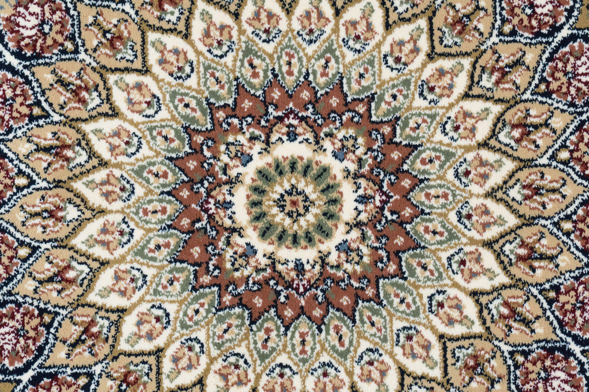 Ancient Garden 57090-3484 Navy Area Rug