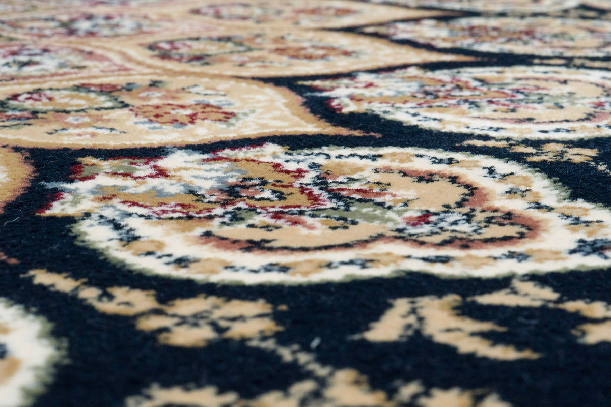 Ancient Garden 57090-3484 Navy Area Rug