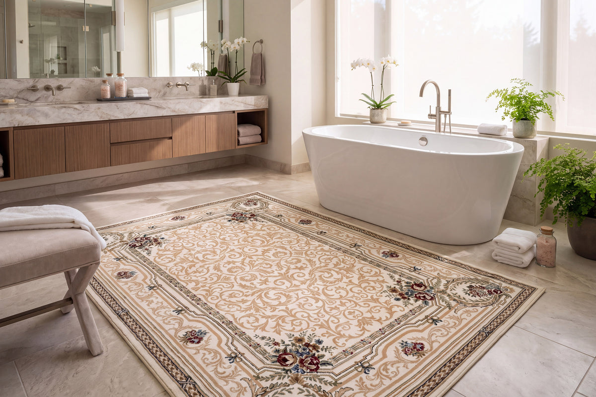Ancient Garden 57091-6464 Ivory Area Rug