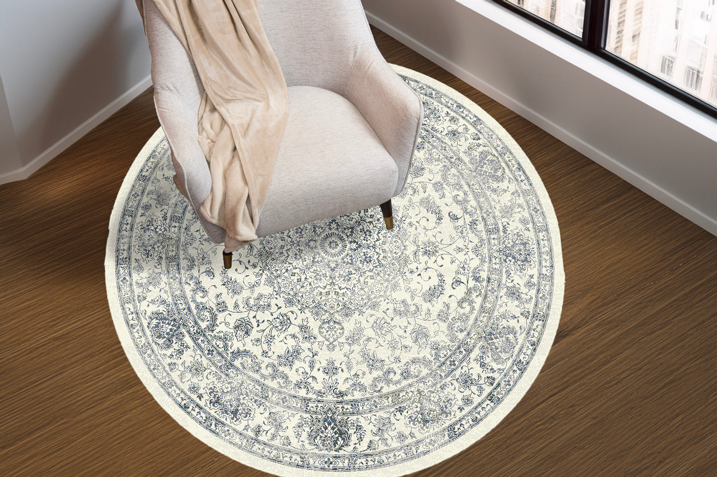 Ancient Garden 57109-6666 Cream Area Rug