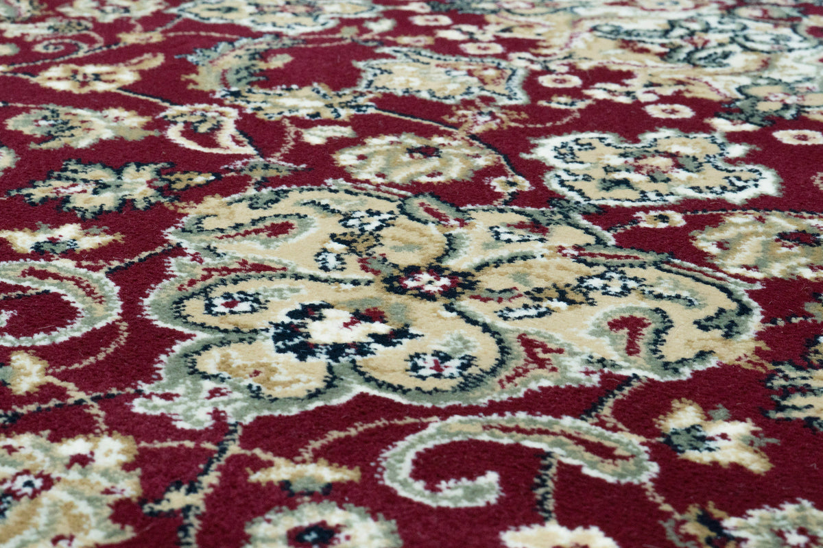 Ancient Garden 57119-1414 Red/Ivory Area Rug