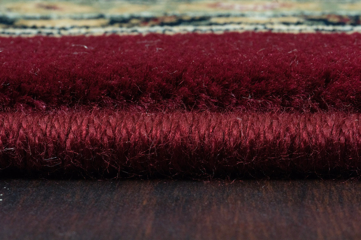 Ancient Garden 57119-1414 Red/Ivory Area Rug