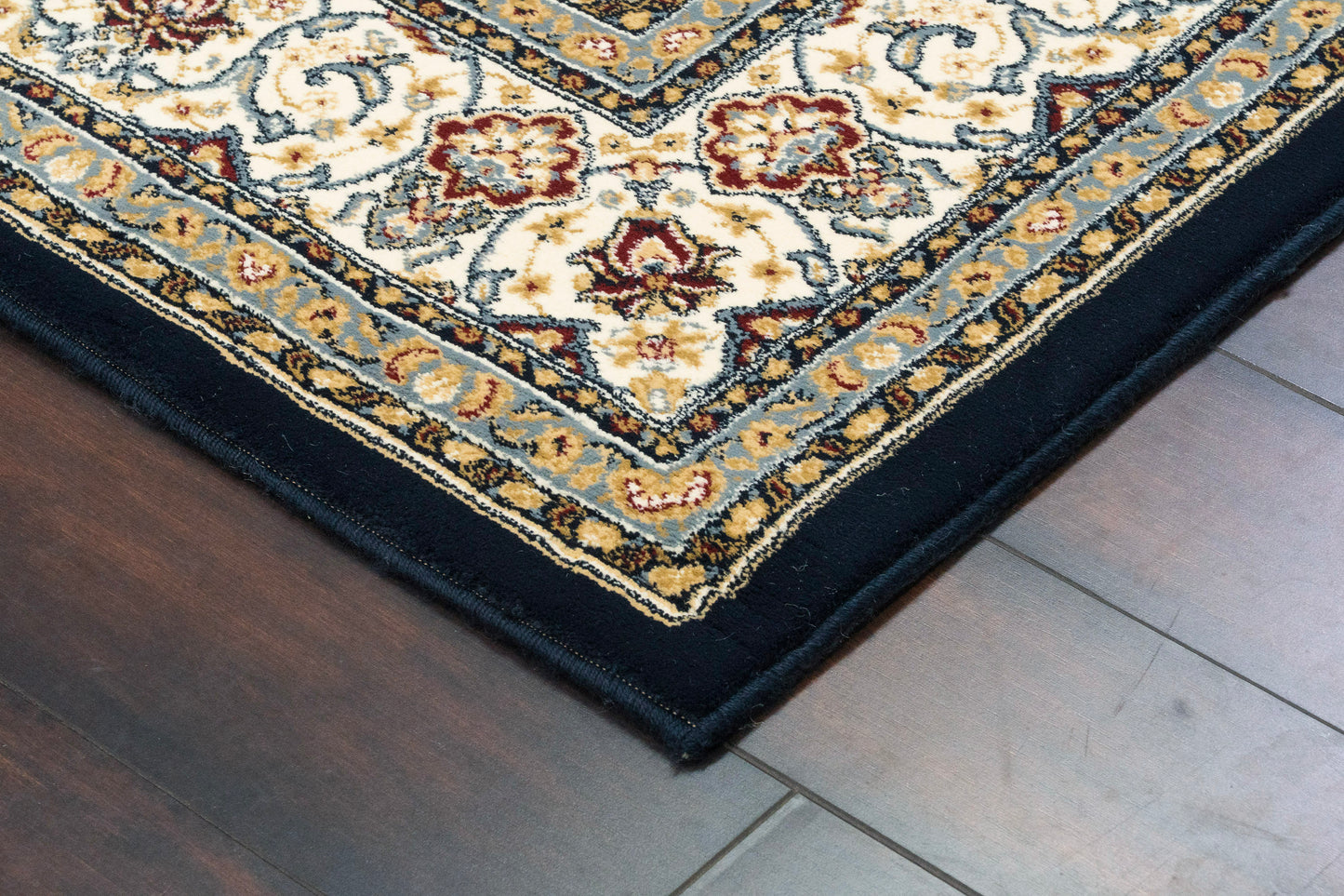 Ancient Garden 57119-3434 Blue/Ivory Area Rug