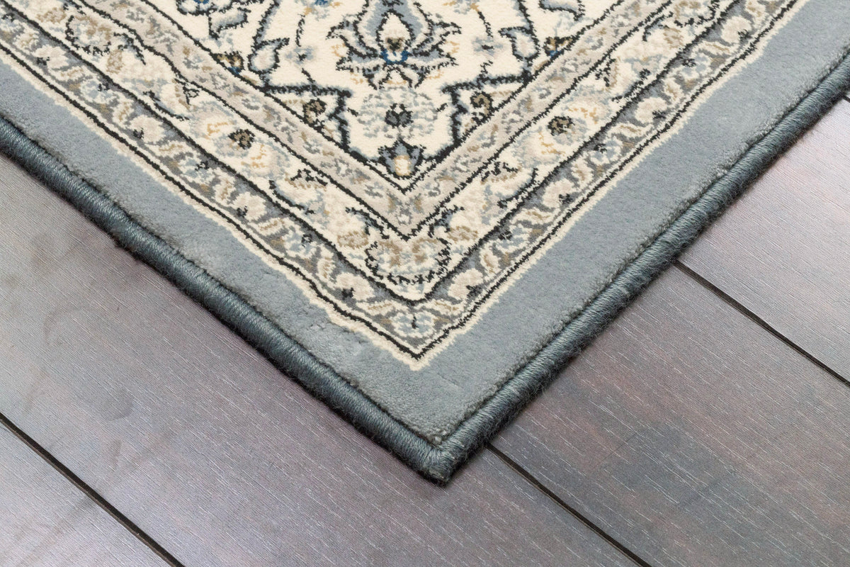 Ancient Garden 57119-4646 Steel Blue/Cream Area Rug