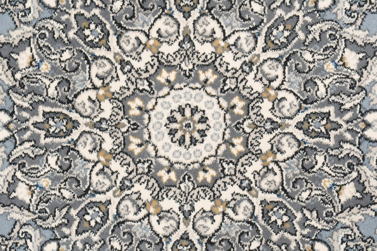 Ancient Garden 57119-4646 Steel Blue/Cream Area Rug