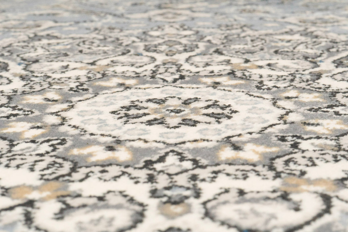 Ancient Garden 57119-4646 Steel Blue/Cream Area Rug