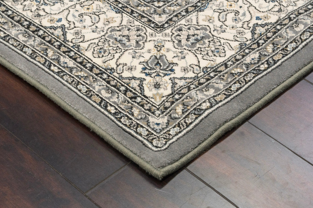 Ancient Garden 57119-5666 Grey/Cream Area Rug