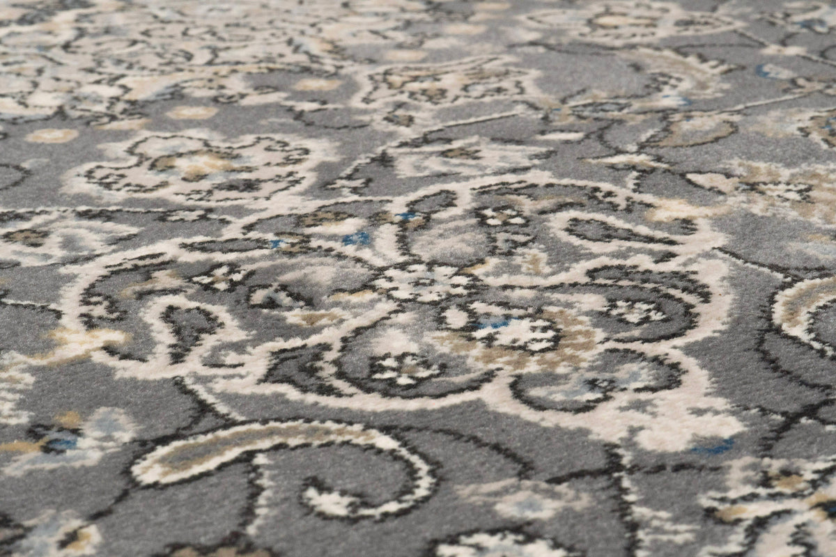 Ancient Garden 57119-5666 Grey/Cream Area Rug