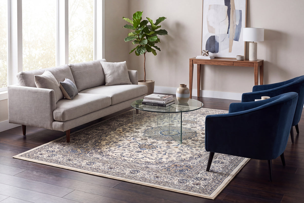 Ancient Garden 57119-6464 Ivory Area Rug