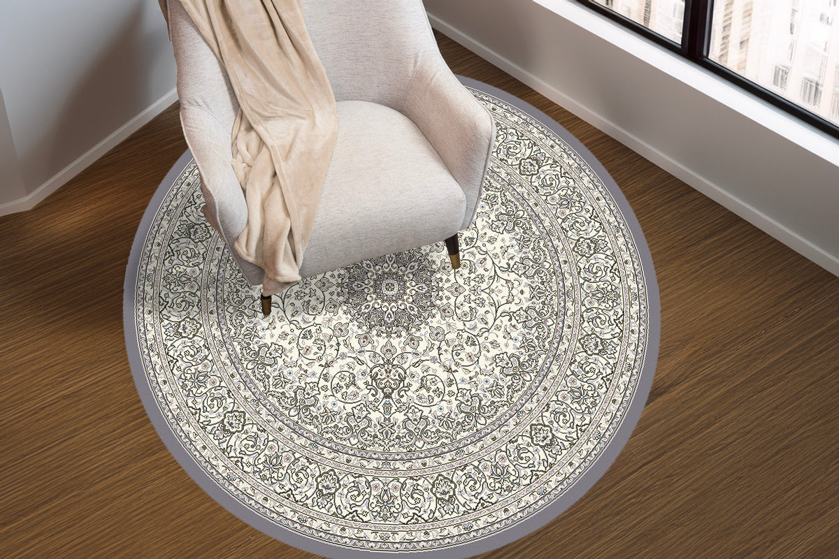 Ancient Garden 57119-6656 Cream/Grey Area Rug