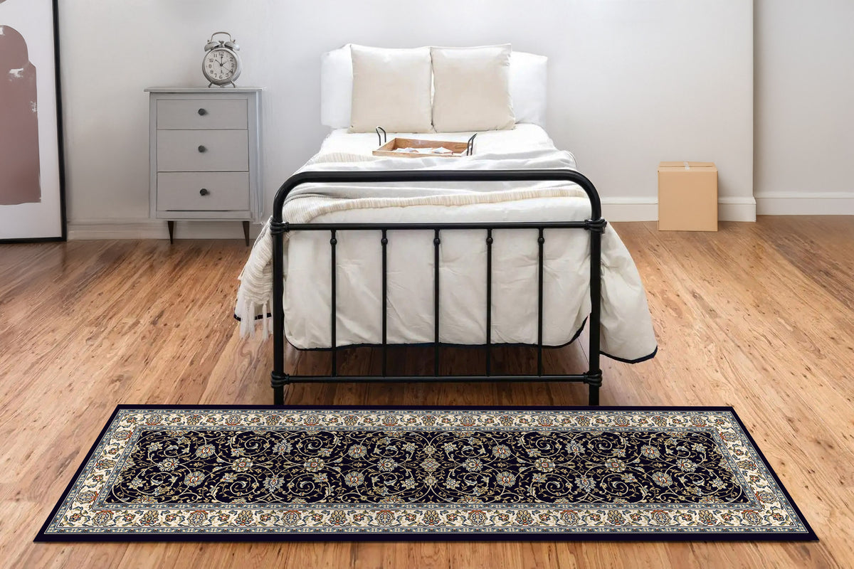 Ancient Garden 57120-3464 Blue/Ivory Area Rug