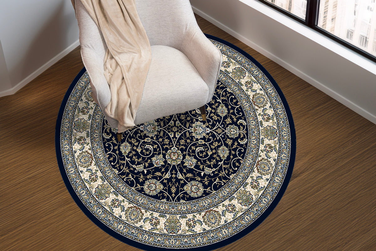 Ancient Garden 57120-3464 Blue/Ivory Area Rug
