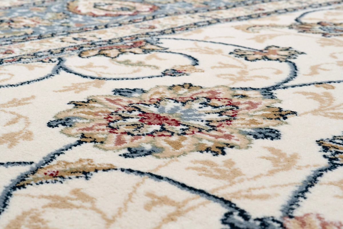 Ancient Garden 57120-6454 Ivory/Light Blue Area Rug