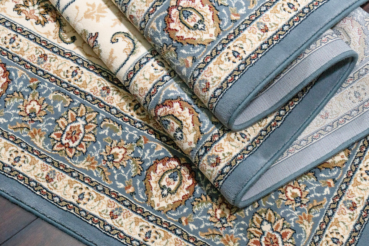 Ancient Garden 57120-6454 Ivory/Light Blue Area Rug