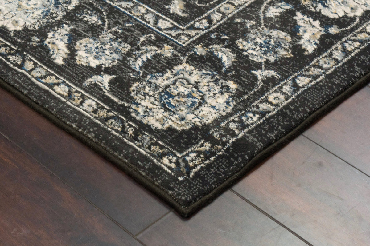 Ancient Garden 57126-3636 Charcoal/Silver Area Rug