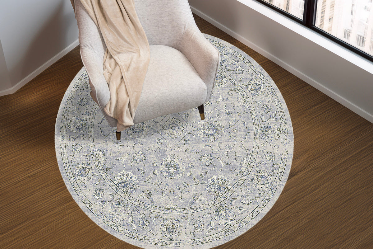 Ancient Garden 57126-9696 Silver/Grey Area Rug