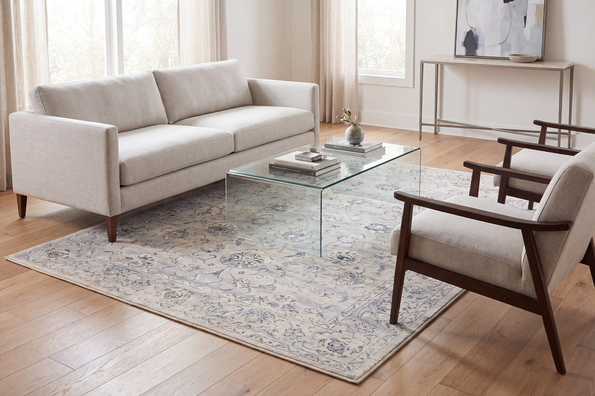 Ancient Garden 57126-9696 Silver/Grey Area Rug