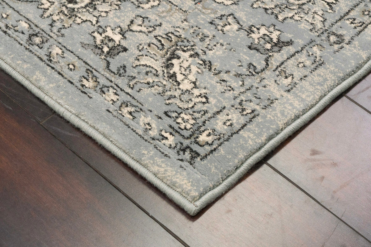 Ancient Garden 57136-4646 Steel Blue/Cream Area Rug