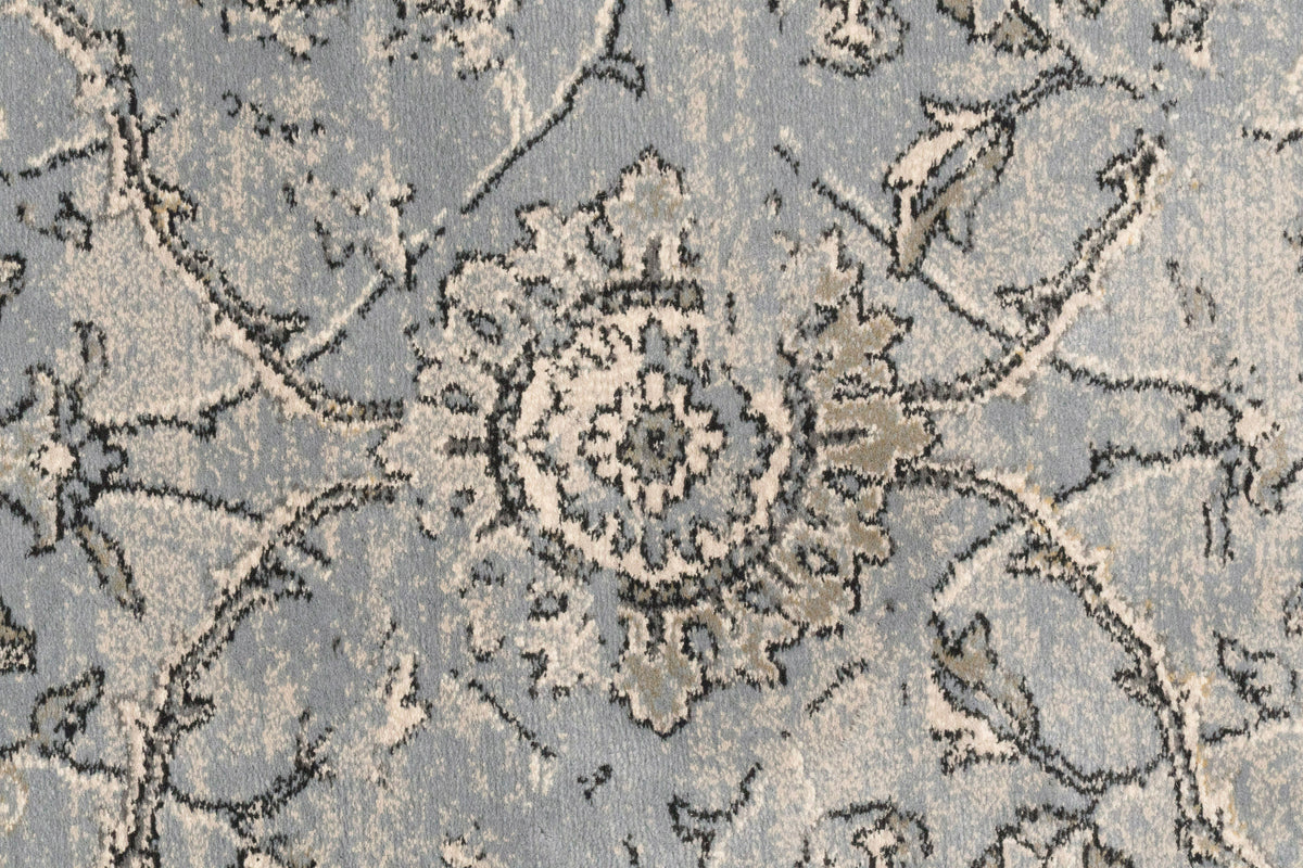 Ancient Garden 57136-4646 Steel Blue/Cream Area Rug