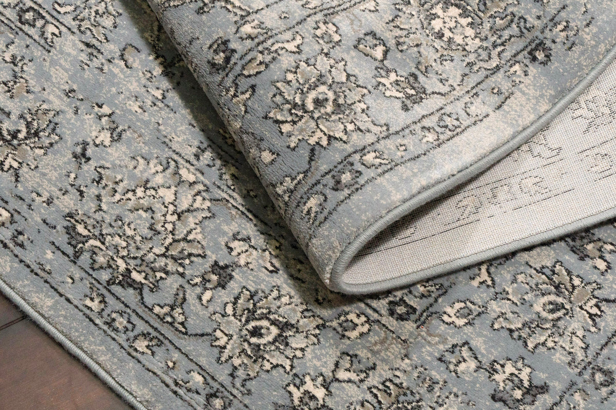 Ancient Garden 57136-4646 Steel Blue/Cream Area Rug