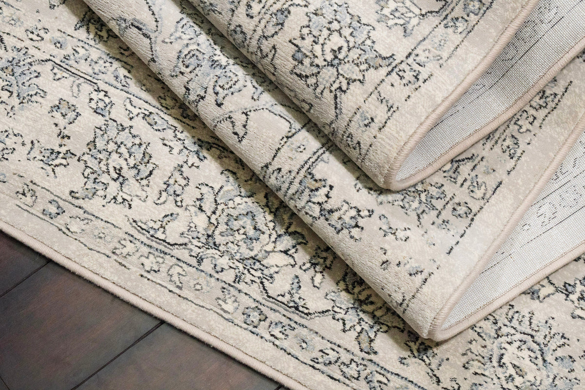 Ancient Garden 57136-9696 Silver/Grey Area Rug