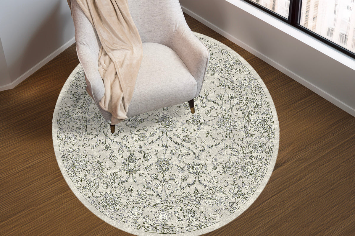 Ancient Garden 57136-9696 Silver/Grey Area Rug