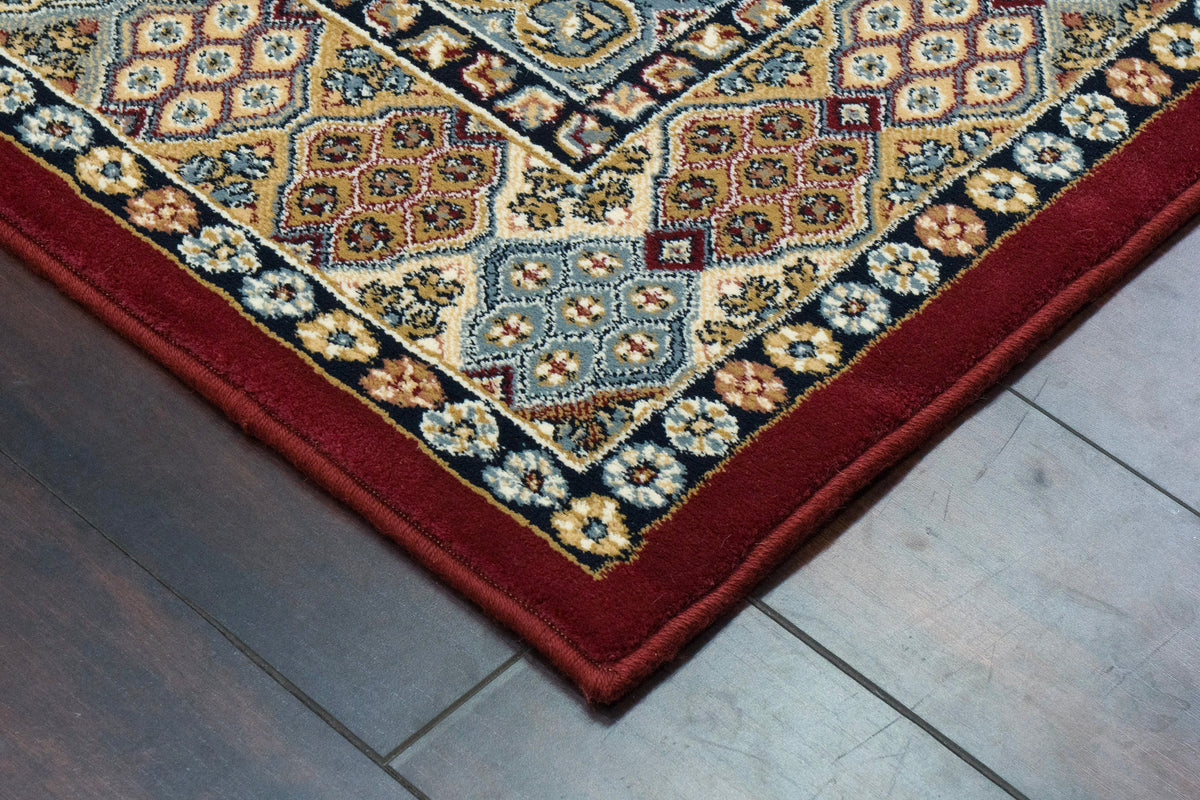 Ancient Garden 57147-1454 Red Area Rug