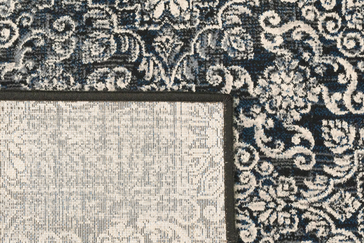 Ancient Garden 57162-3696 Steel Blue Area Rug